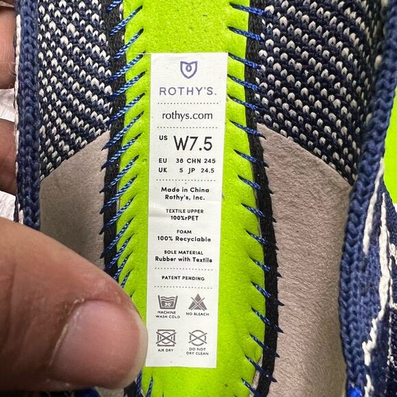 Rothy’s Indigo Giraffe Points Limited Edition Women’s‎ Size 7.5 - Picture 7 of 8